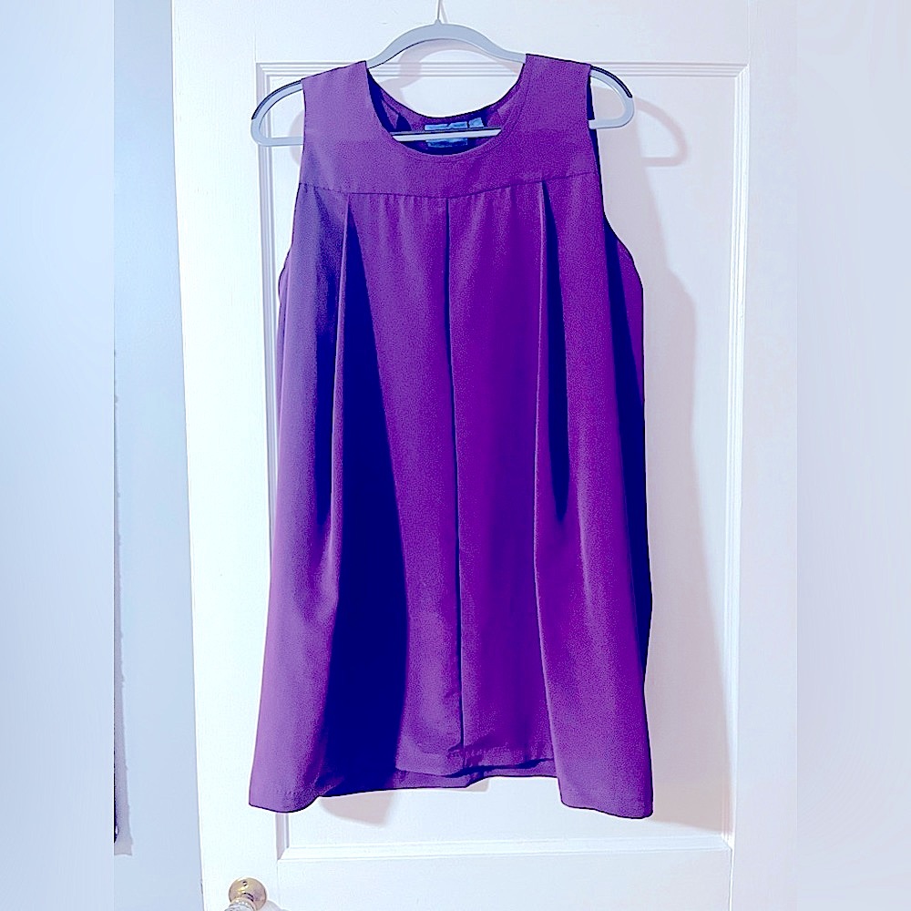 Women’s purple silk cocktail dress, size XL, from Simply Vera by Vera Wang
